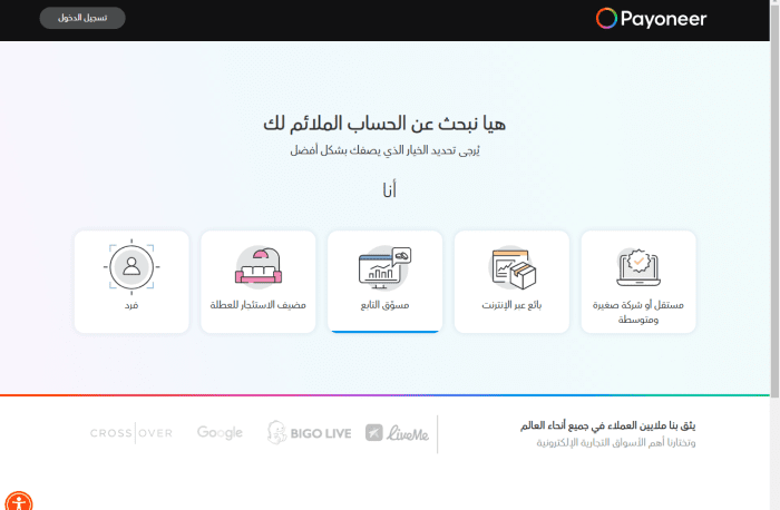 الحد الأدنى للسحب من بايونير Payoneer  