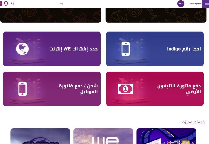 طريقة دفع فاتورة النت بالفيزا