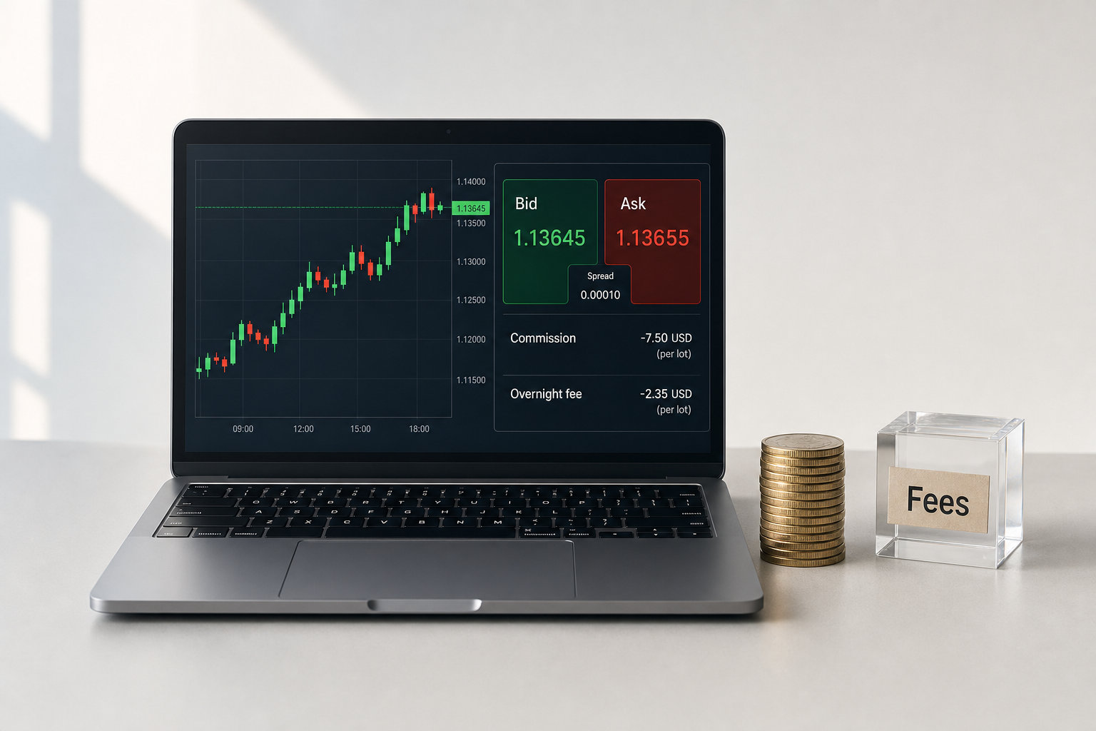 التعرّف على الرسوم والتكاليف الشائعة في منصات التداول عبر الإنترنت