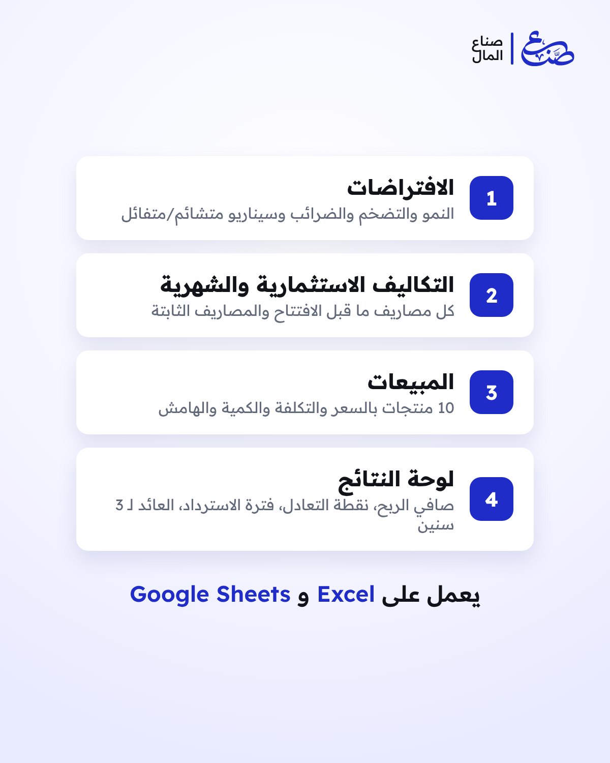 شيت دراسة جدوى المشروع الصغير — 2