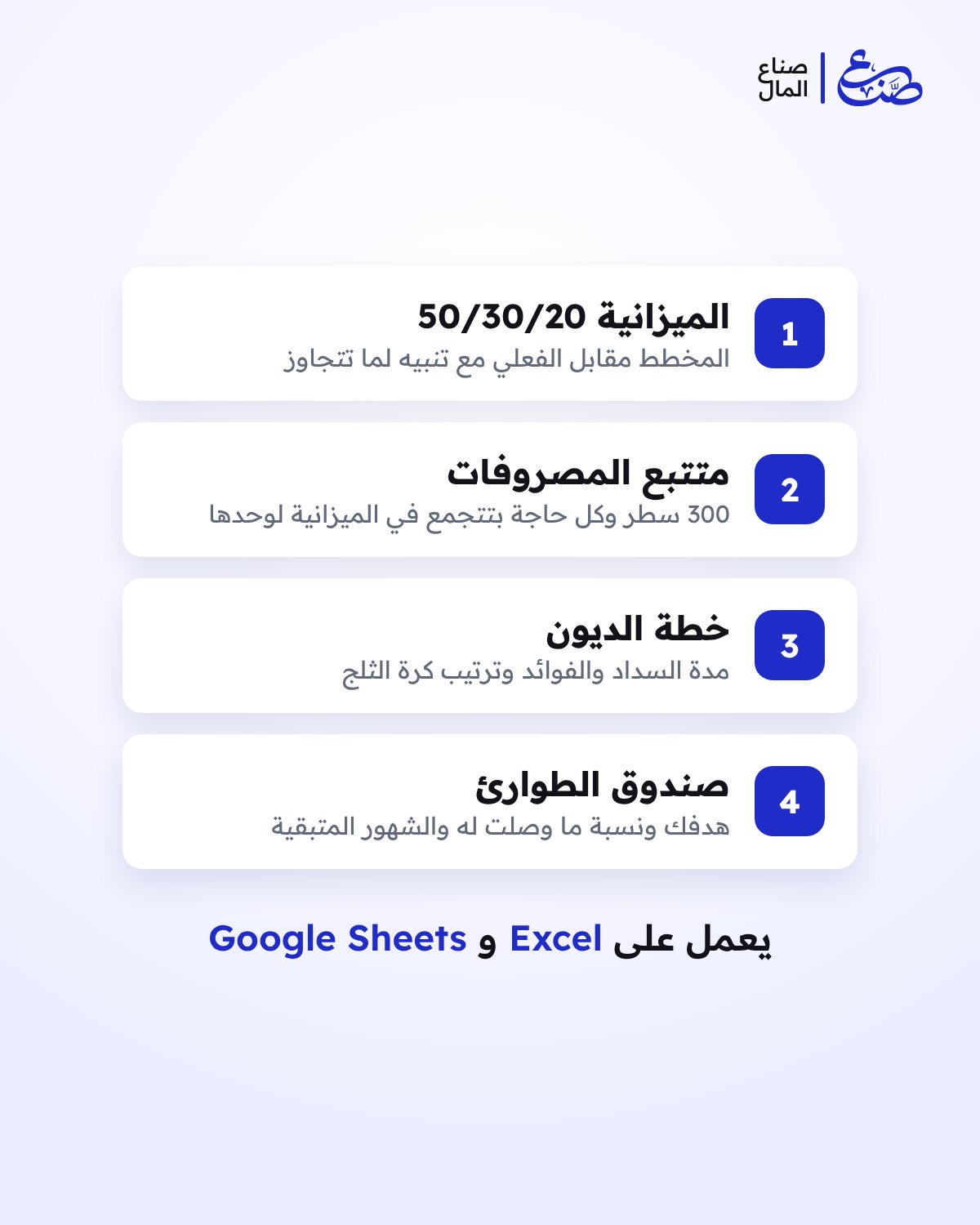 شيت الميزانية الذكية والتخلص من الديون — 2